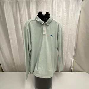 Tommy Bahama IslandZone Supima Cotton Polo Shirt Mens XL Green Long Sleeve(526-4